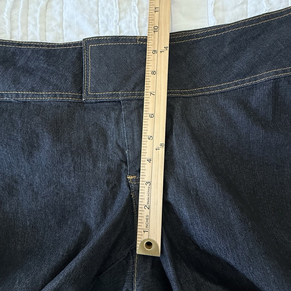 Bisou Bisou Michele Bohbot Wide Leg Jeans Woman 16 Black Jeans Poet Clean Girl - Picture 8 of 10